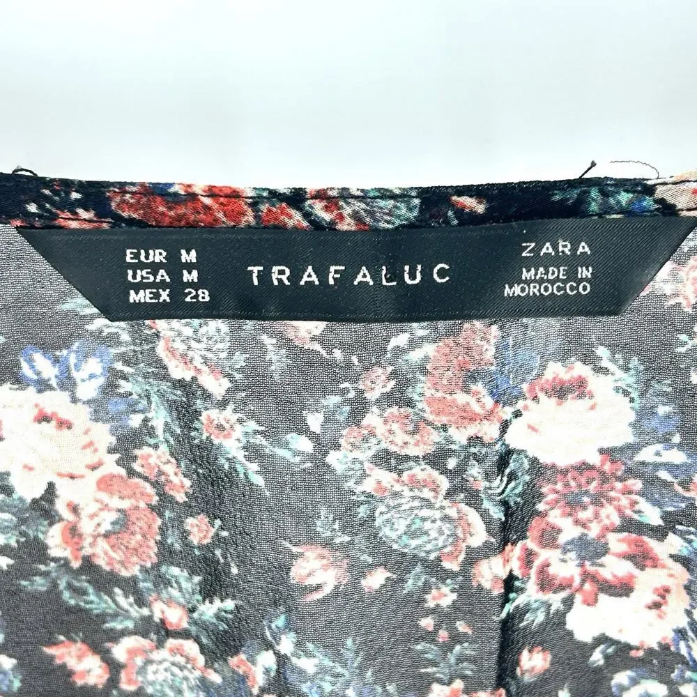 Zara Archive Moody Floral Front Slit Maxi Medium - Picture 8 of 12